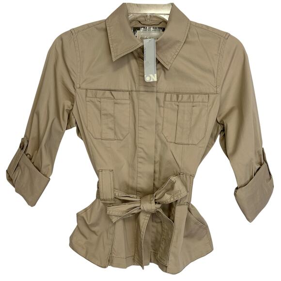 NWT Set of 2 Vintage Y2K Old Navy Cargo Jacket Tan & Brown Size XS - Picture 2 of 14